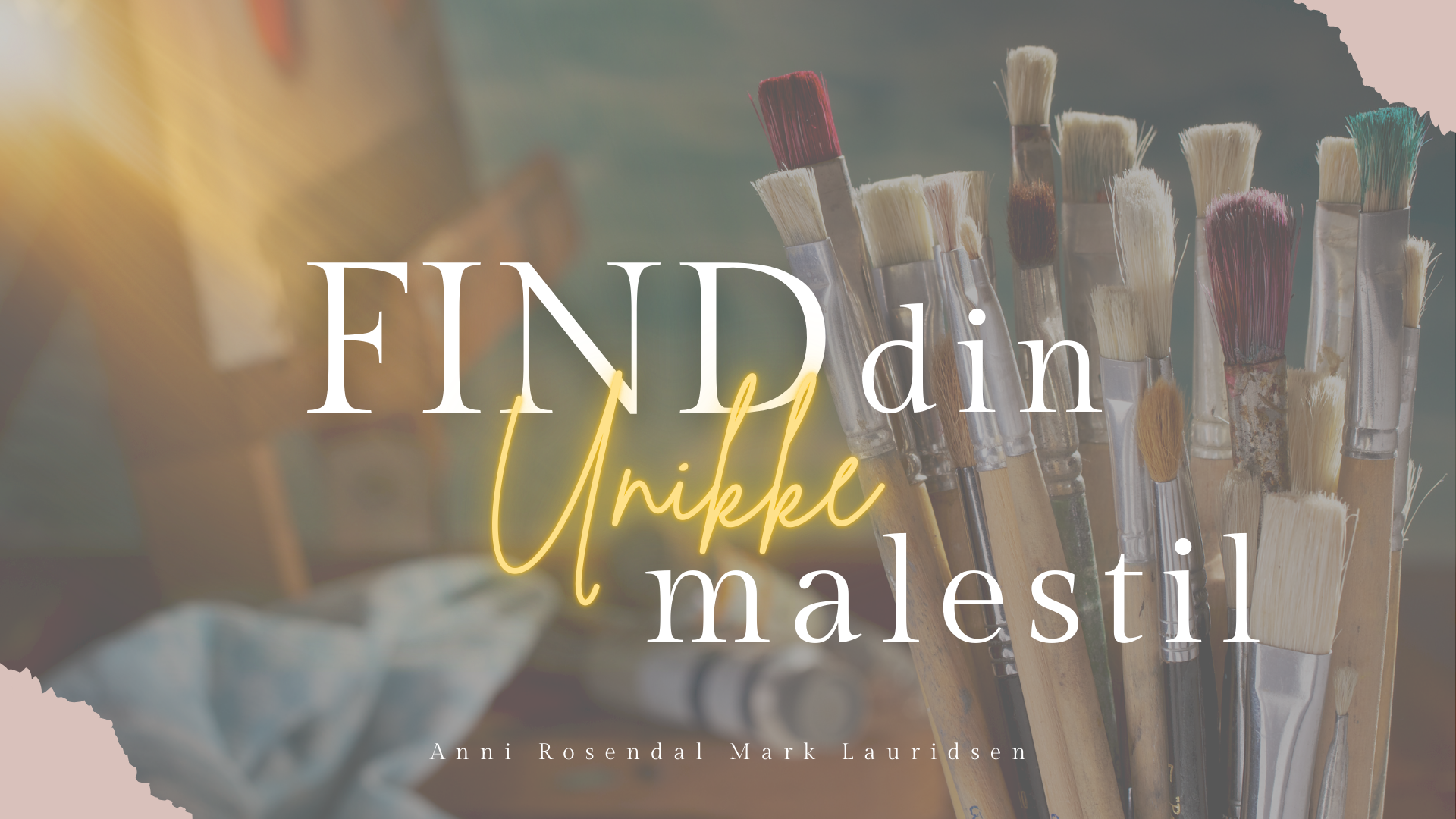 Artistry Lounge Online malerkursus i akrylmaleri, hvor du bliver guidet til at finde din egen unikke stil i dine malerier.