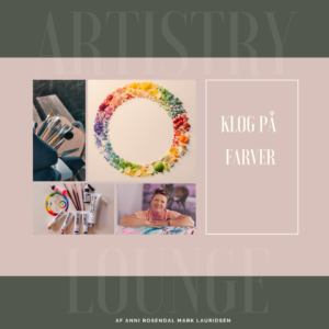 Præsentationsbillede til online malekurset Klog på Farver hos Artistry Loune. Titlen på online malekurset Klog på farver , hvor man lærer step by step hvordan man blander farver samt hvilke påvirkninger farver har på os og vores opfattelse af farver ifht maleri.